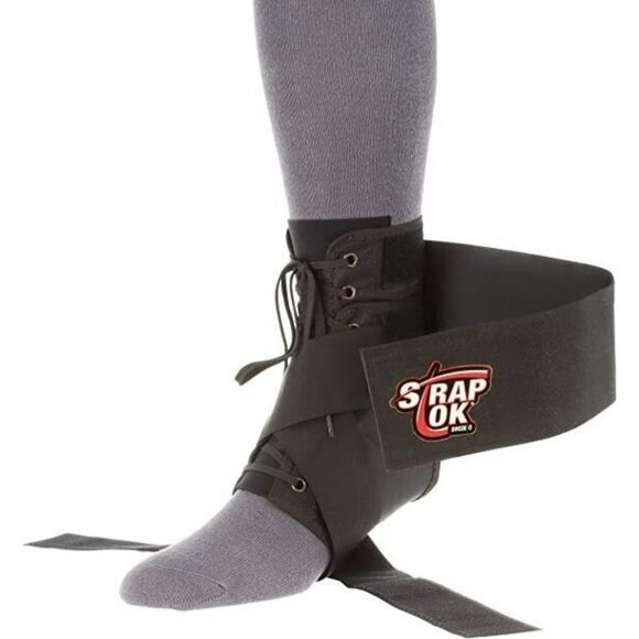 Swede-O Strap Lok Ankle Brace size Medium Black - New - Picture 2 of 9